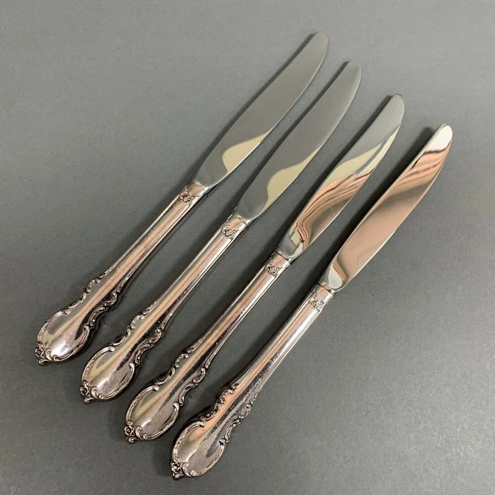 4‎ Rogers Bros 1847 Reflection International Silver Silverplate Flatware Knives